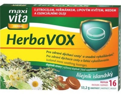 Maxi Vita HerbaVOX Islandský lišejník 16 pastilek