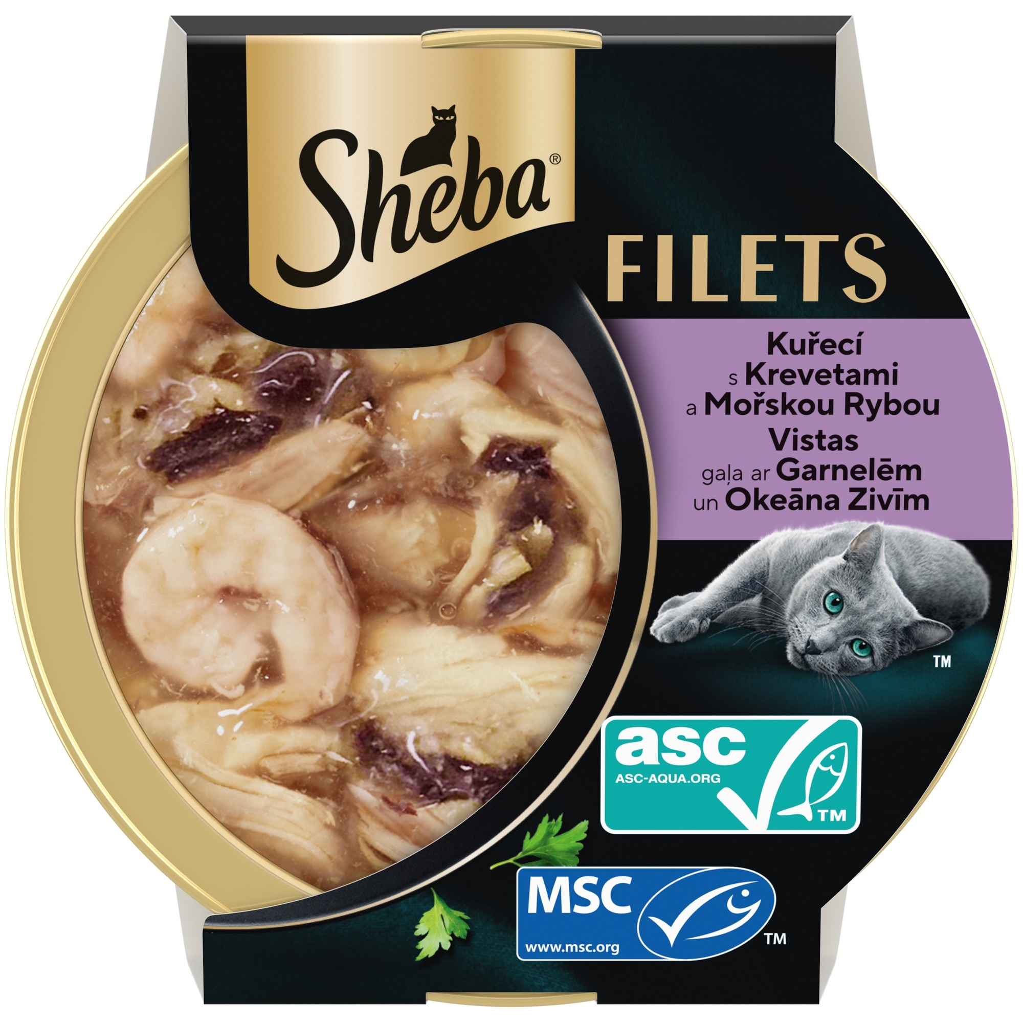 Sheba Filets s kuřecím, krevetami a mořskou rybou