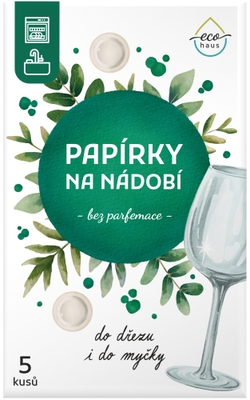 EcoHaus  Papírky na nádobí bez parfemace