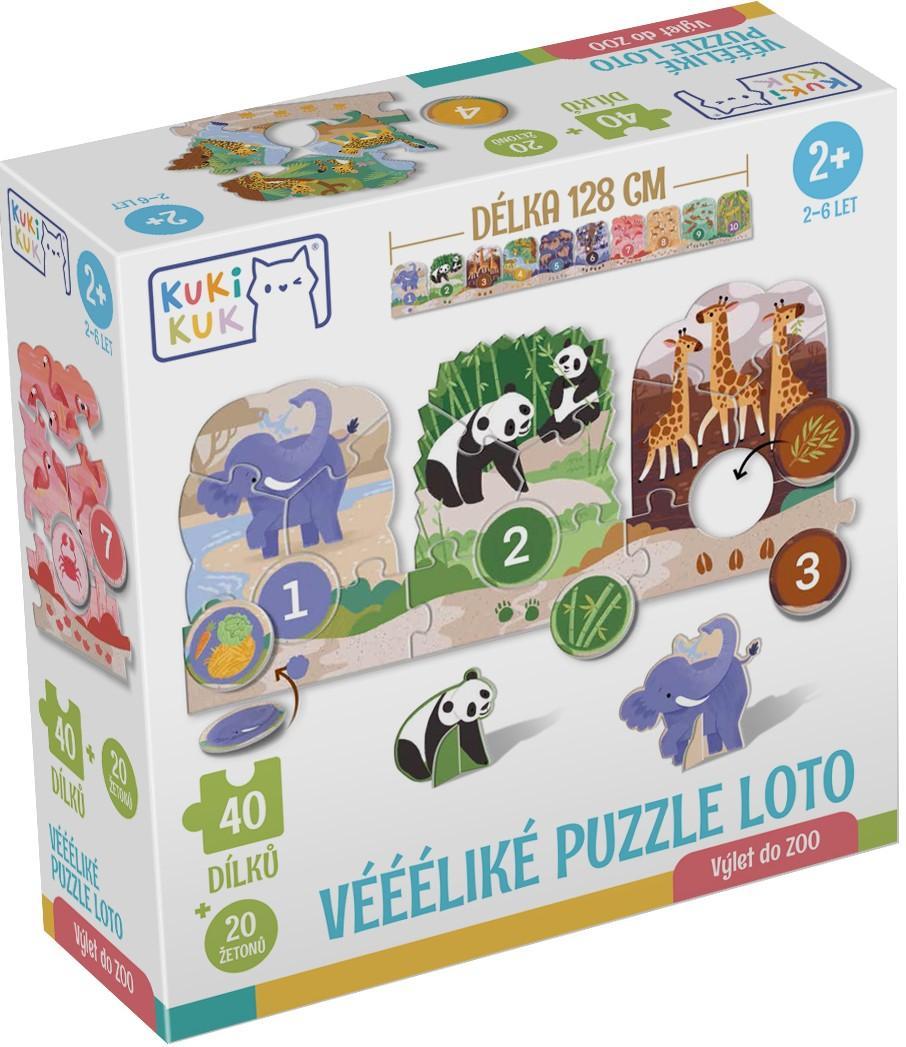 KukiKuk Véééliké puzzle loto Výlet do ZOO