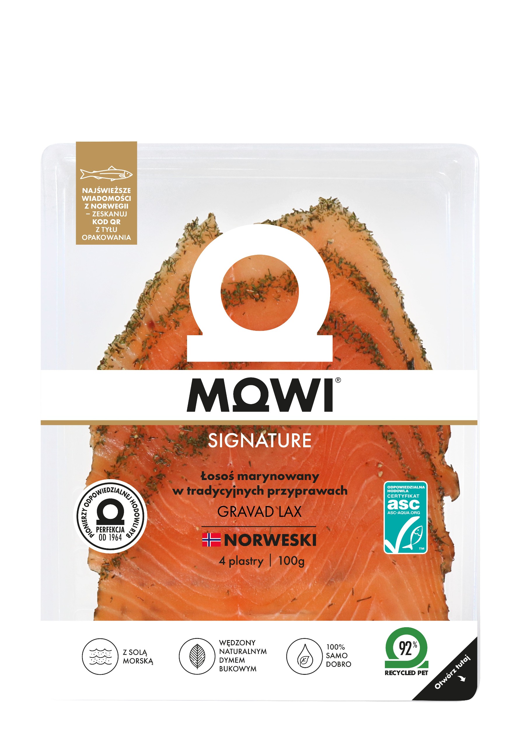 Mowi Uzený losos s koprem 100g