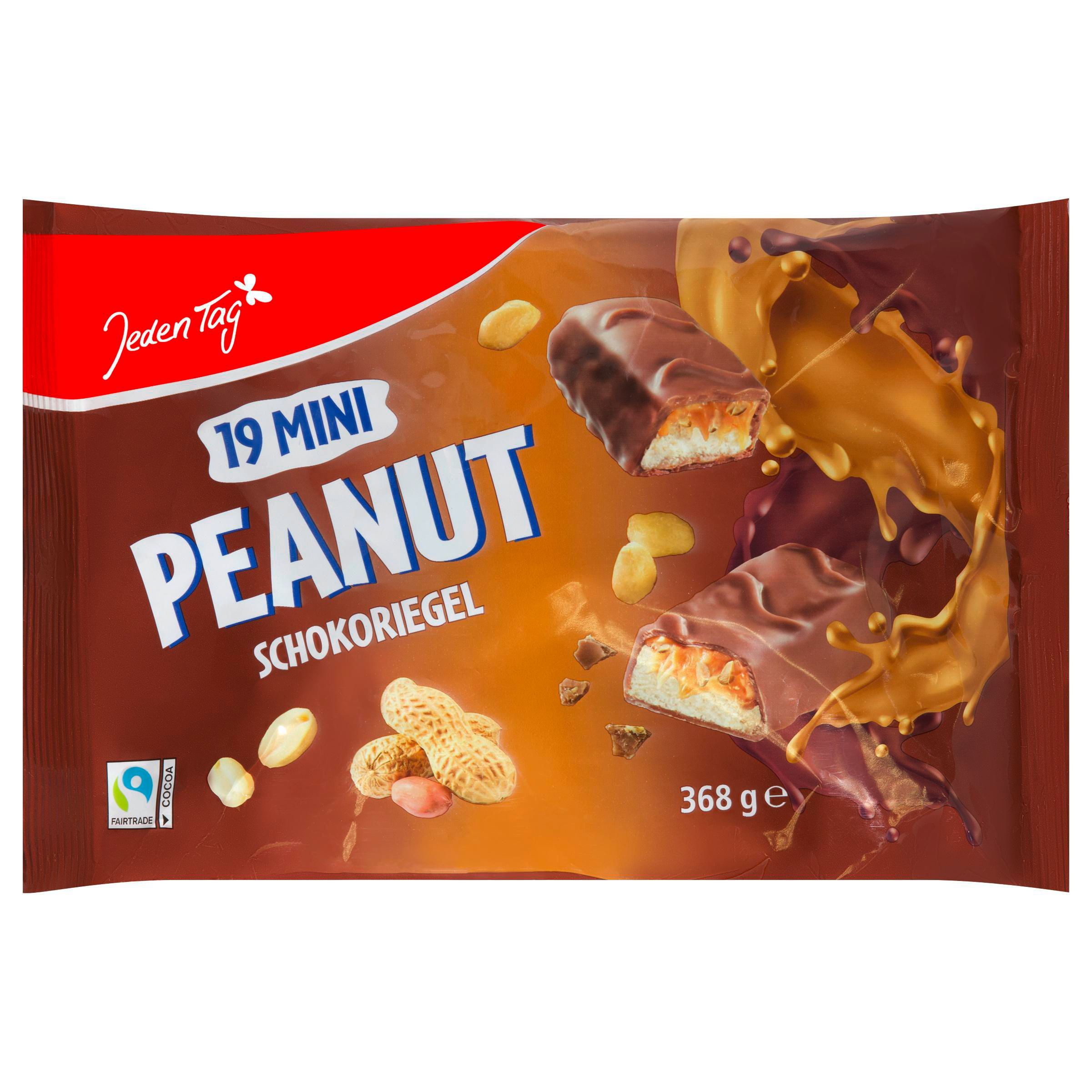 Jeden Tag mini čokolády s arašídy 19 ks 368g