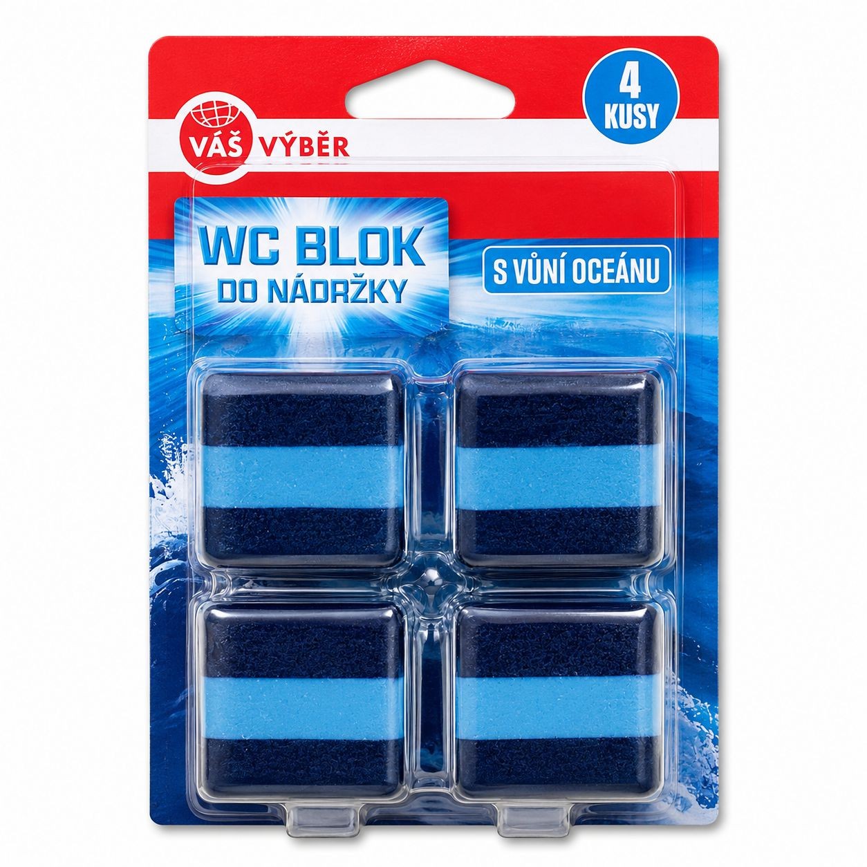 Váš Výběr WC bloky do splachovače ocean 4x 50g