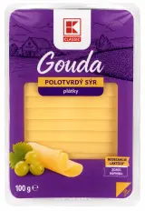 GOUDA Polotvrdý sýr plátky