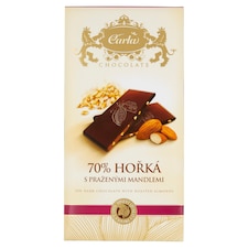 Carla 70% hořká s praženými mandlemi 80g