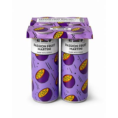 ALL SHOOK UP Ready to Drink Passion Fruit Martini 3,4 % 4 x 250 ml