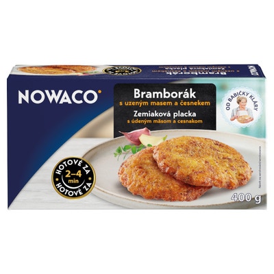 Nowaco Bramborák s uzeninou a česnekem