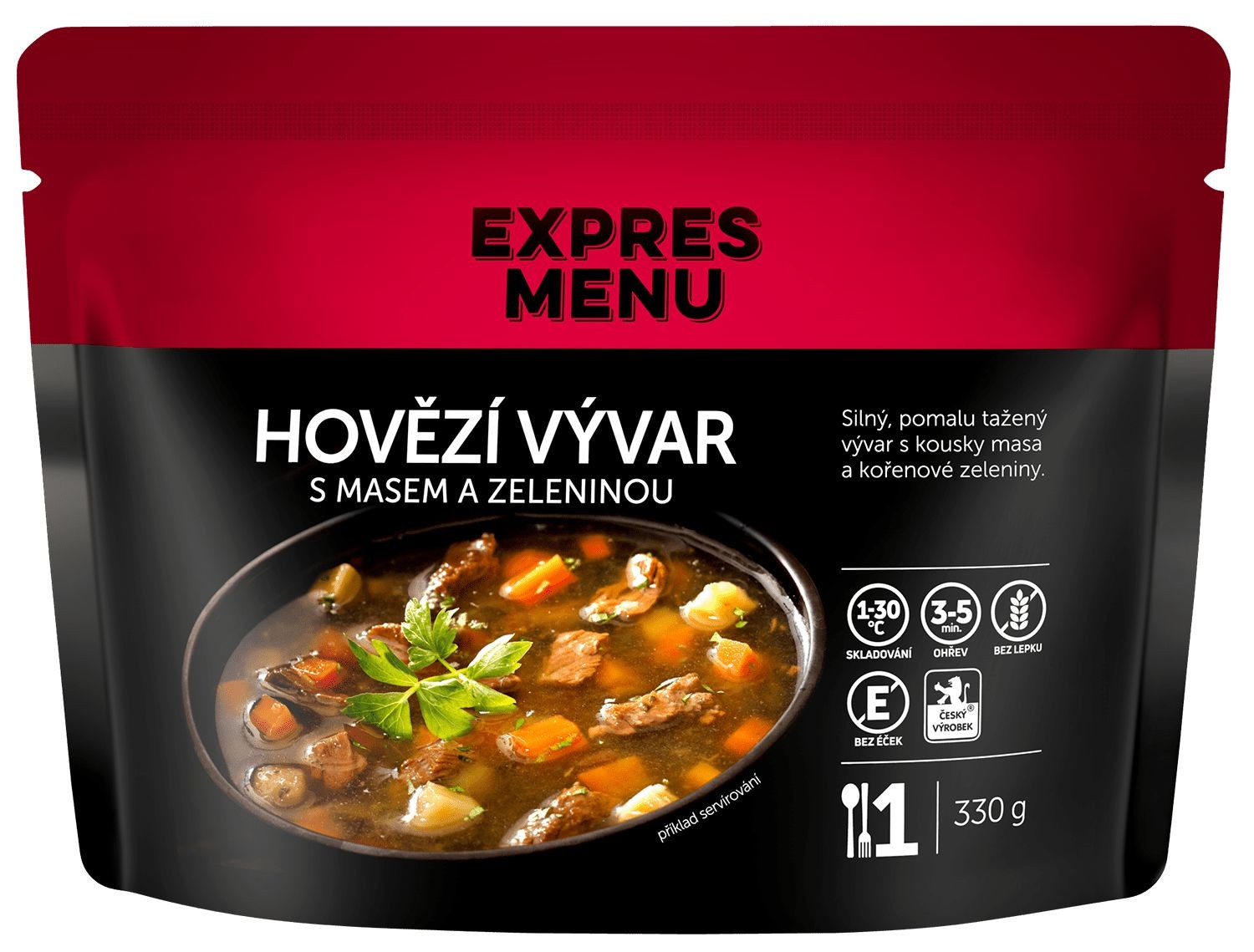 Expres menu Hovězí vývar se zeleninou 1P, 330g