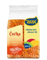 Arax Čočka červená loupaná celá fotbal 500g