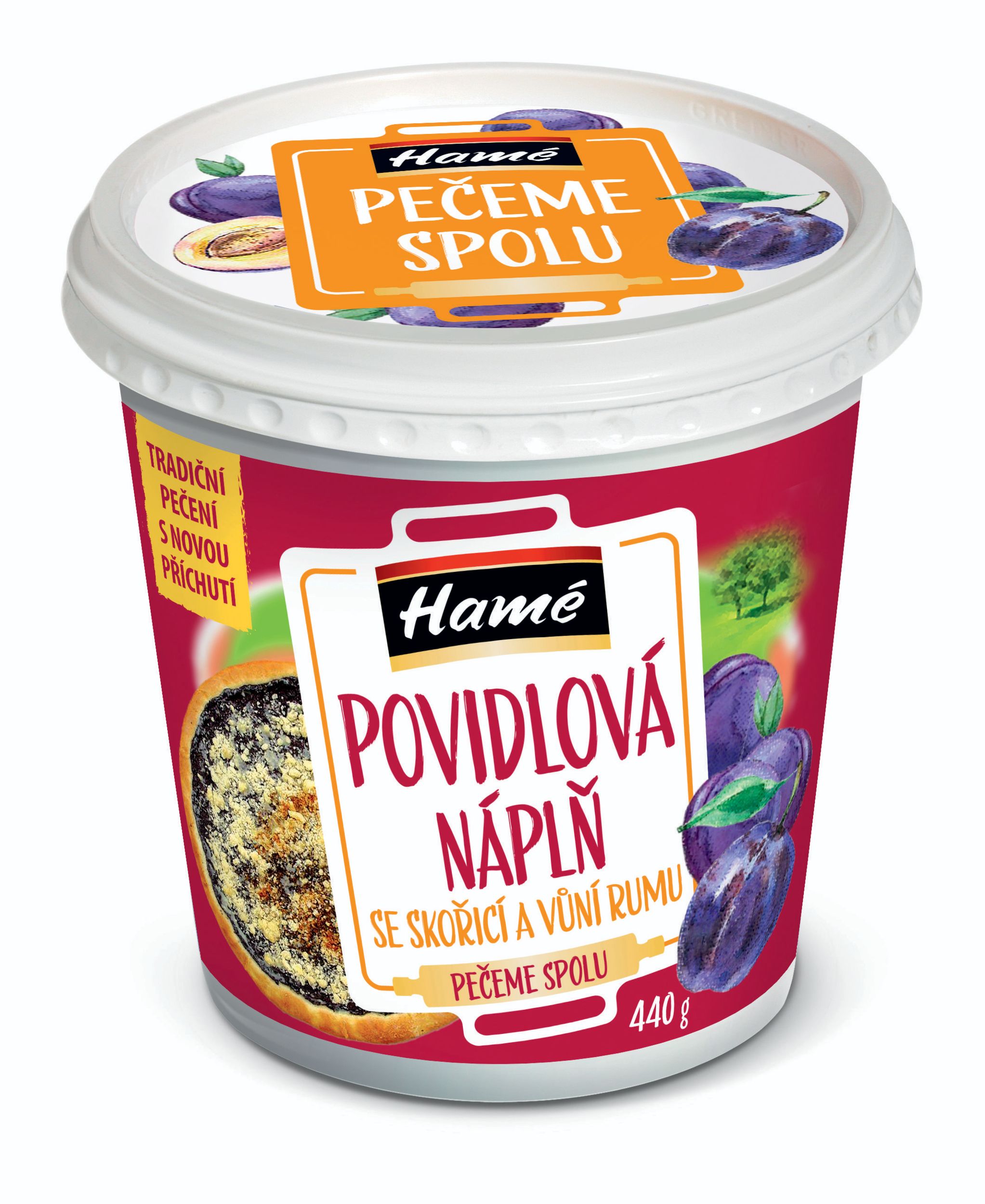 Hamé Povidlová náplň se skořicí a vůní rumu 440g