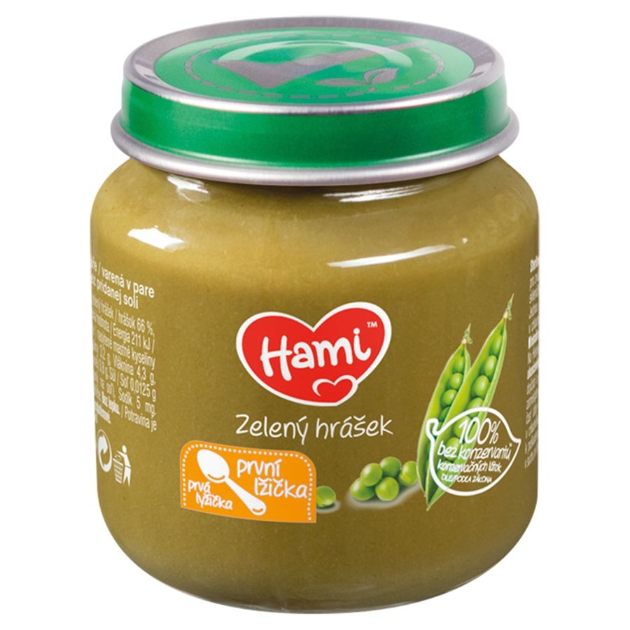 Hami Zeleninový příkrm Zelený hrášek první lžička 125g