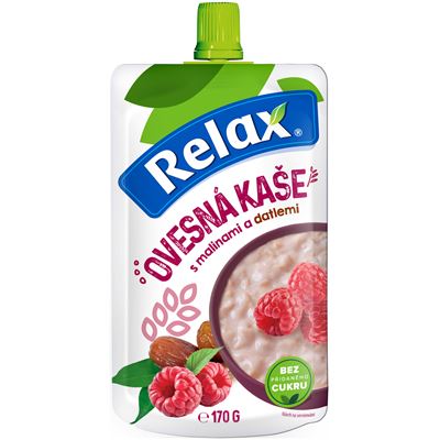 Relax Ovesná kaše malina datle 10 x 170 g