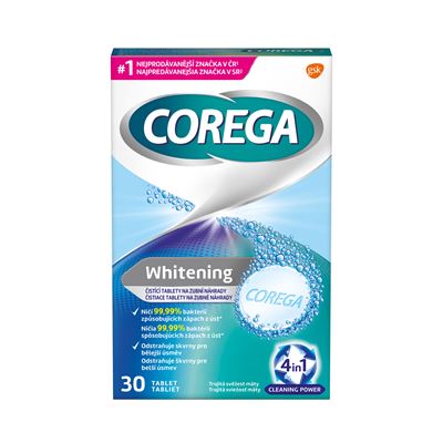 COREGA Tabs Whitening antibakteriální 30 ks
