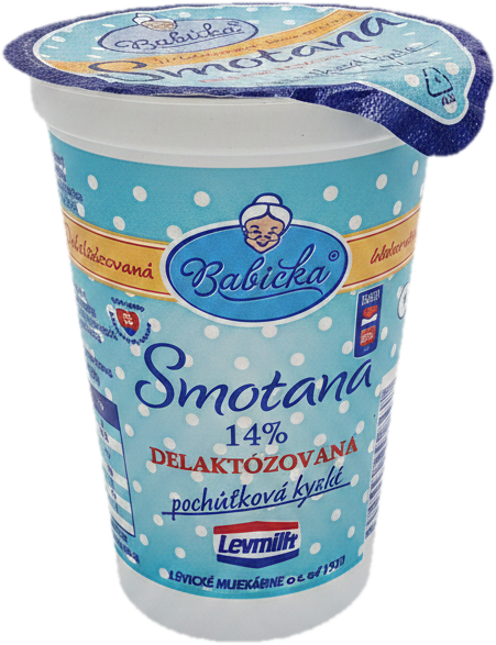 Babička Zakysaná smetana 14% bezlaktózová