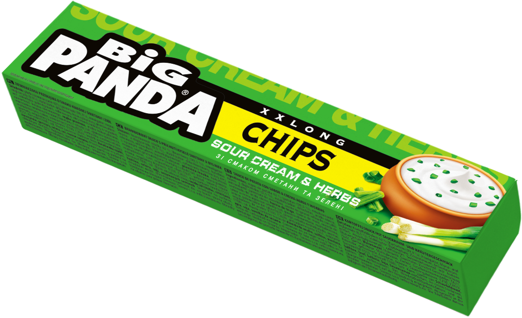 Big Panda Long Chips s příchutí zakysané smetany a bylinek