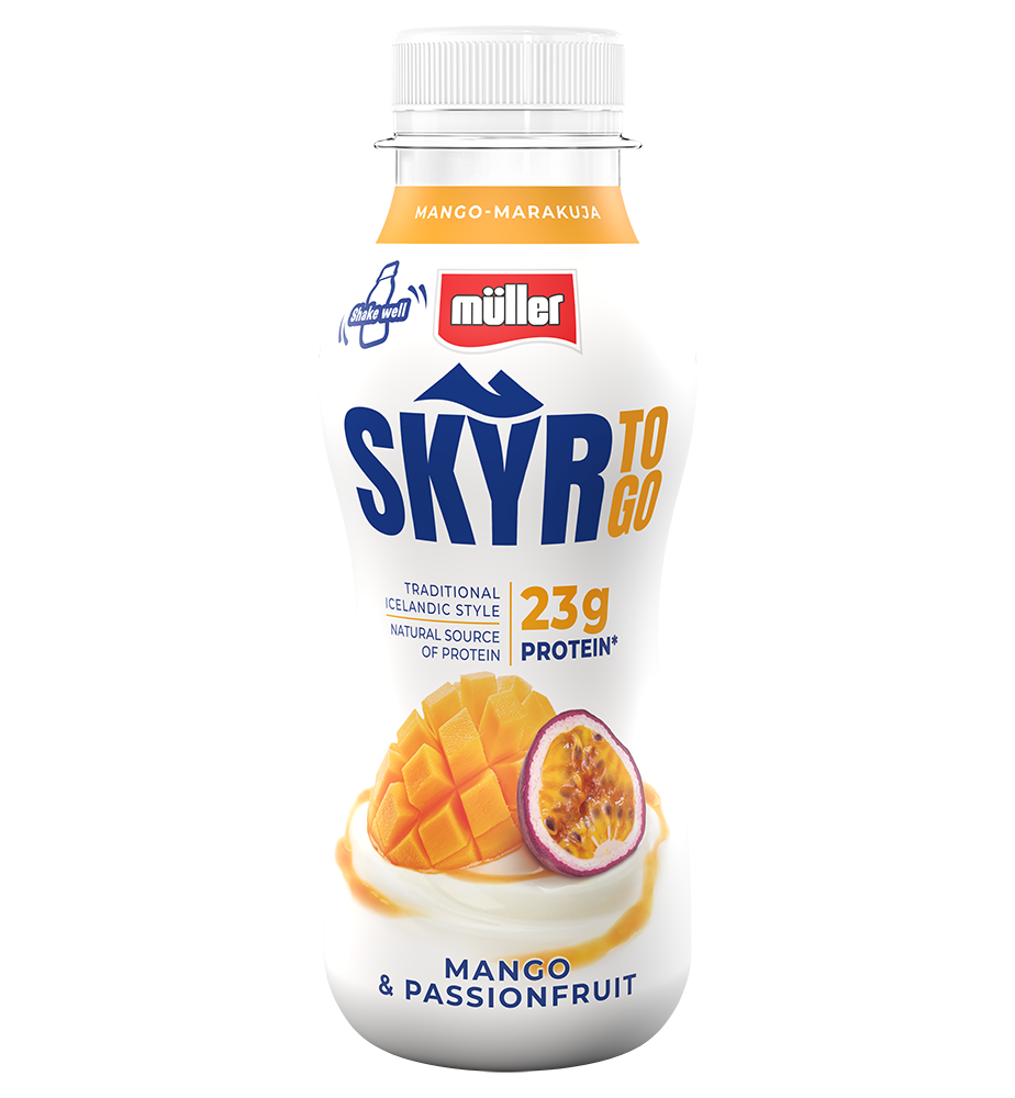 Müller Skyr to go mango-passion fruit