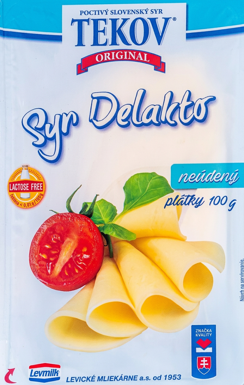 Tekov Sýr plátkový neuzený bezlaktózový