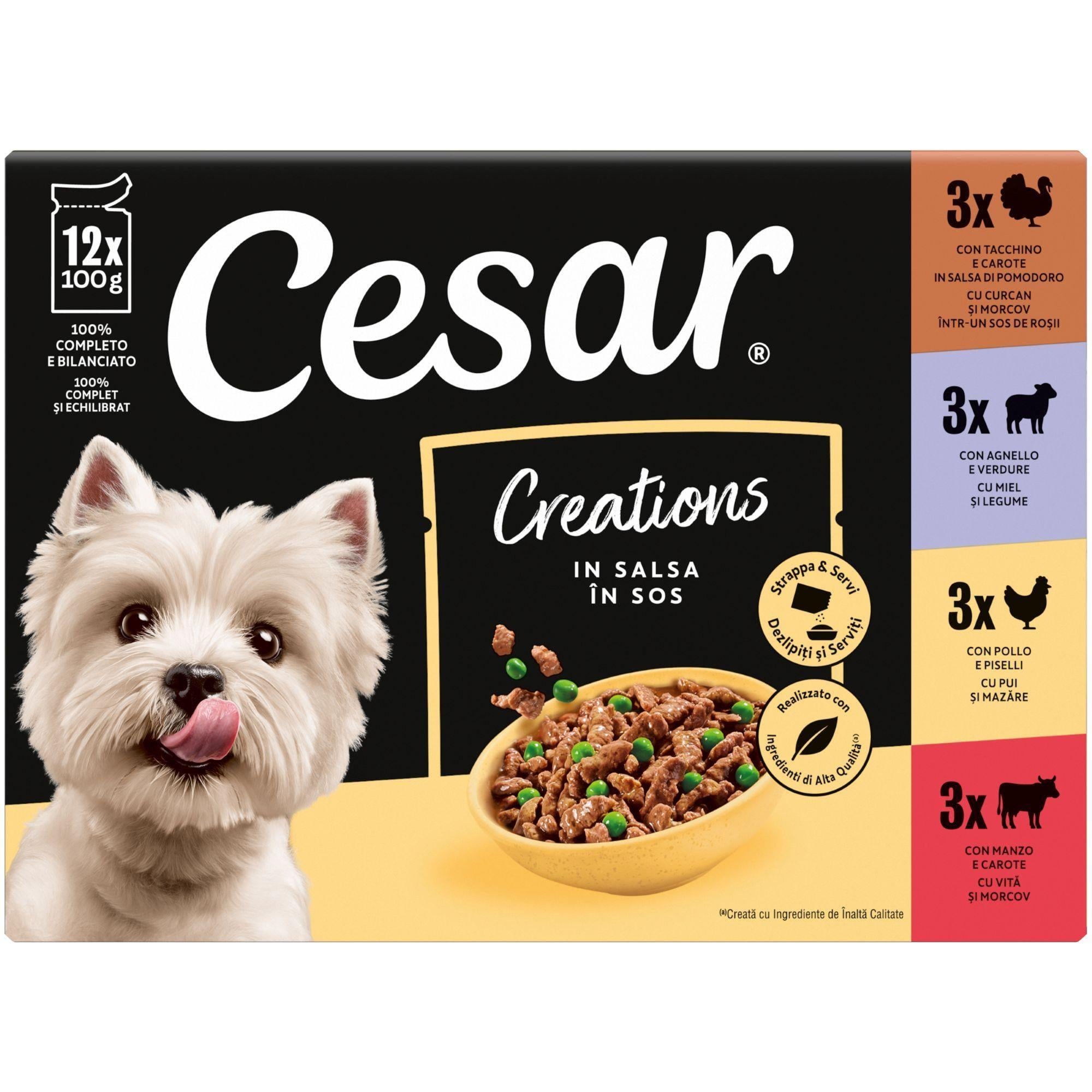 Cesar Kapsičky selection v omáčce 12×100 g