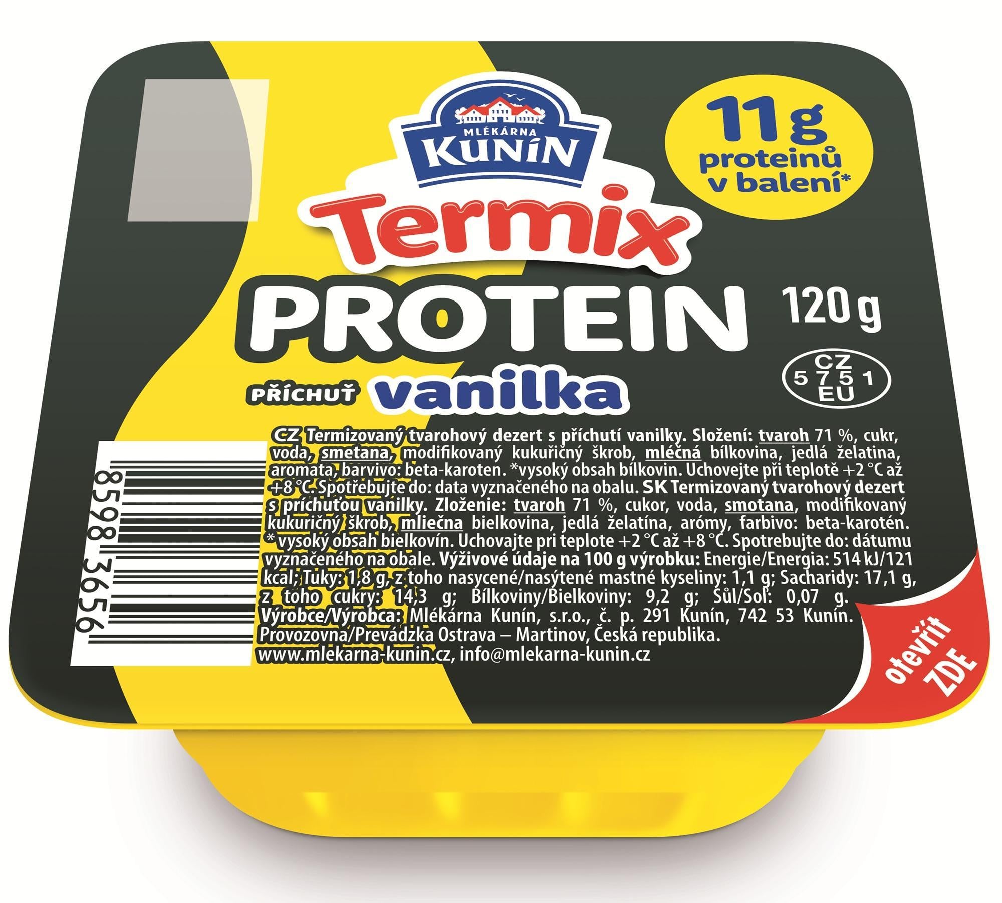 Mlékárna Kunín Termix protein s příchutí vanilka