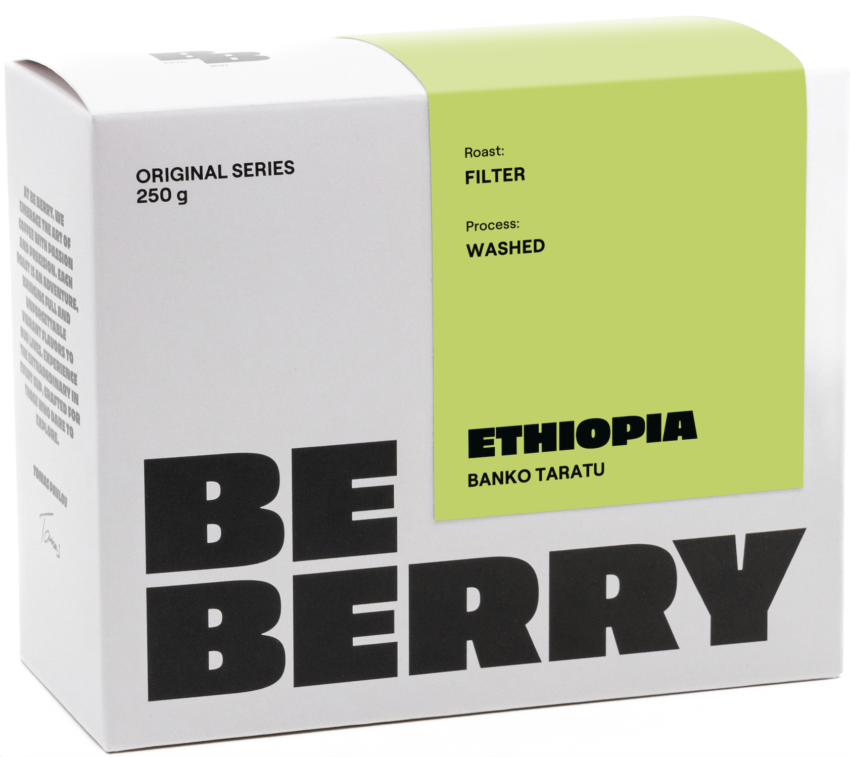 BeBerry Coffee Etiopie Banko Baruta filtr zrnková káva