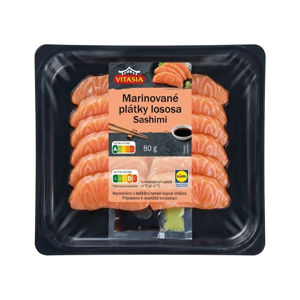 VITASIA Marinované plátky lososa Sashimi