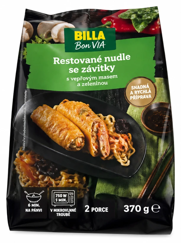 Restované nudle se závitky