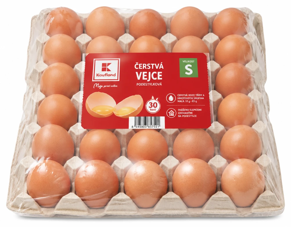 Čerstvá vejce podestýlková, velikost S
