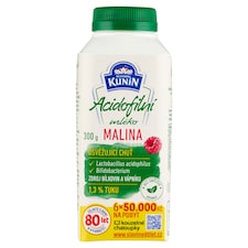 Mlékárna Kunín Acidofilní mléko malina 300g