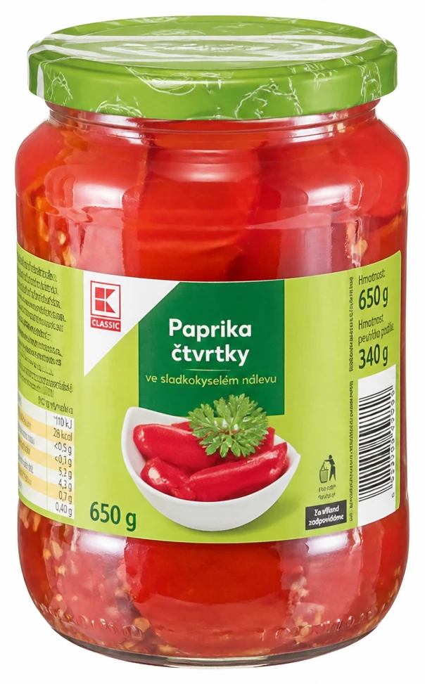 Paprika čtvrtky