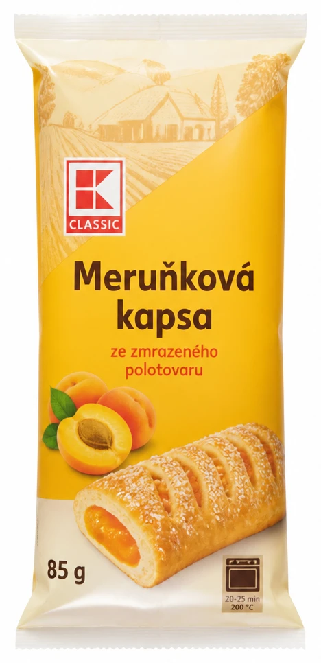 Meruňková kapsa ze zmrazeného polotovaru