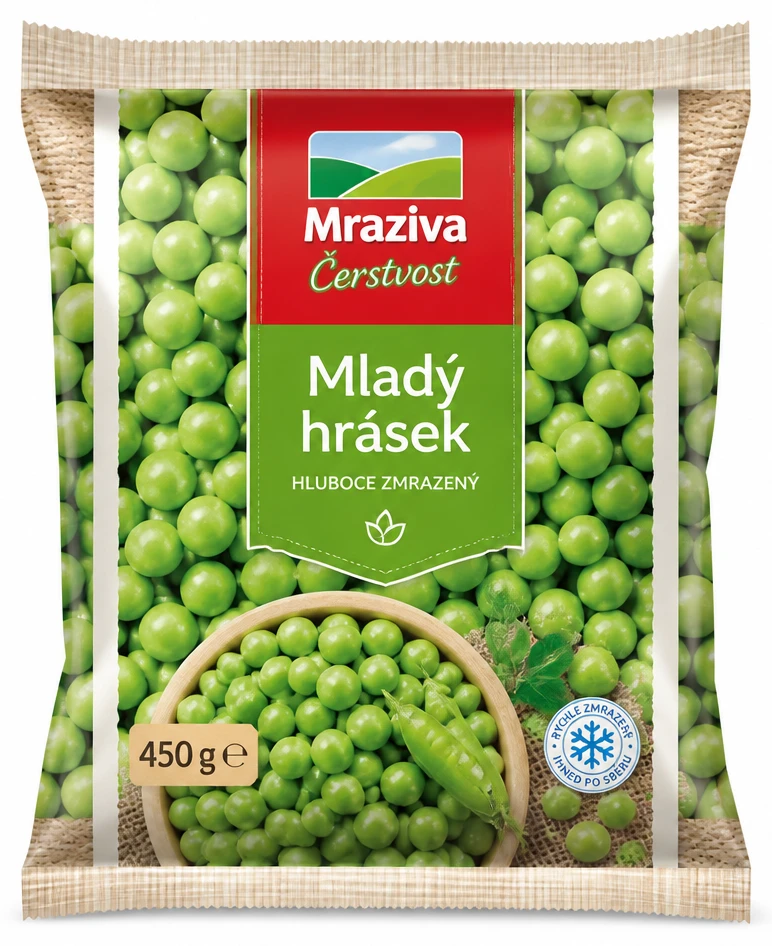 Mladý hrášek Mraziva Čerstvost