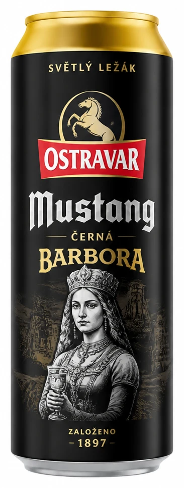 Ostravar Mustang Černá Barbora světlý ležák