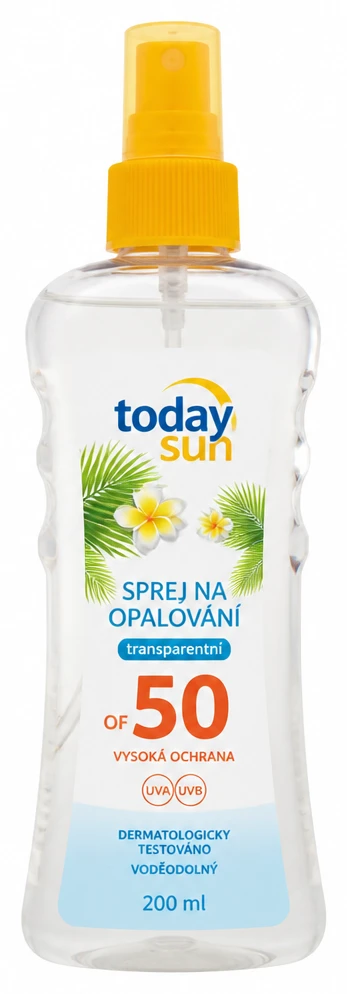 Sprej na opalování OF 50 Today Sun transparentní