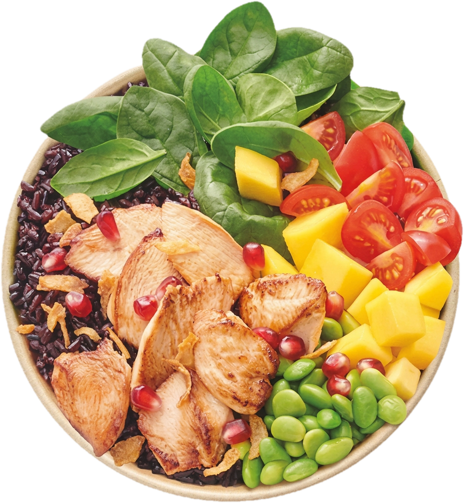 dean&david Black rice crunchy chicken bowl