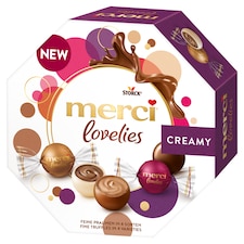 merci lovelies Creamy výběr čokoládových pralinek s krémovou náplní 185g