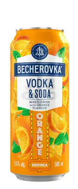 Becherovka RTD Vodka Soda Orange flavoured 4.5% 500 ml plech