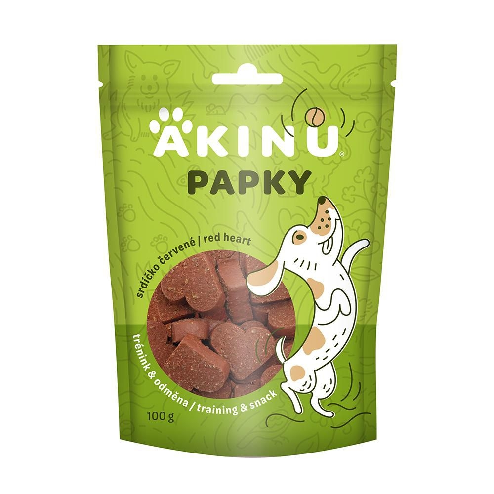 Papky Srdíčko červené pamlsek pro psy 100 g