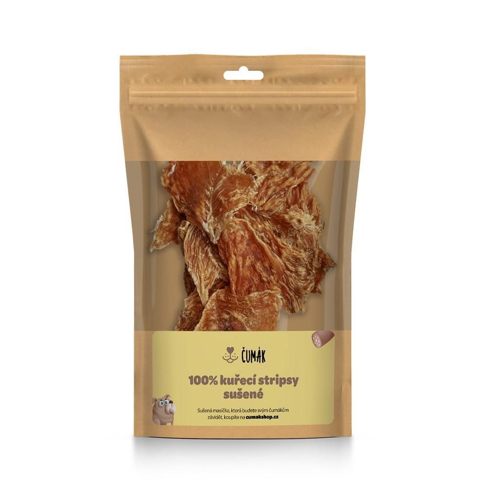 Čumák 100% kuřecí stripsy sušené 50 g