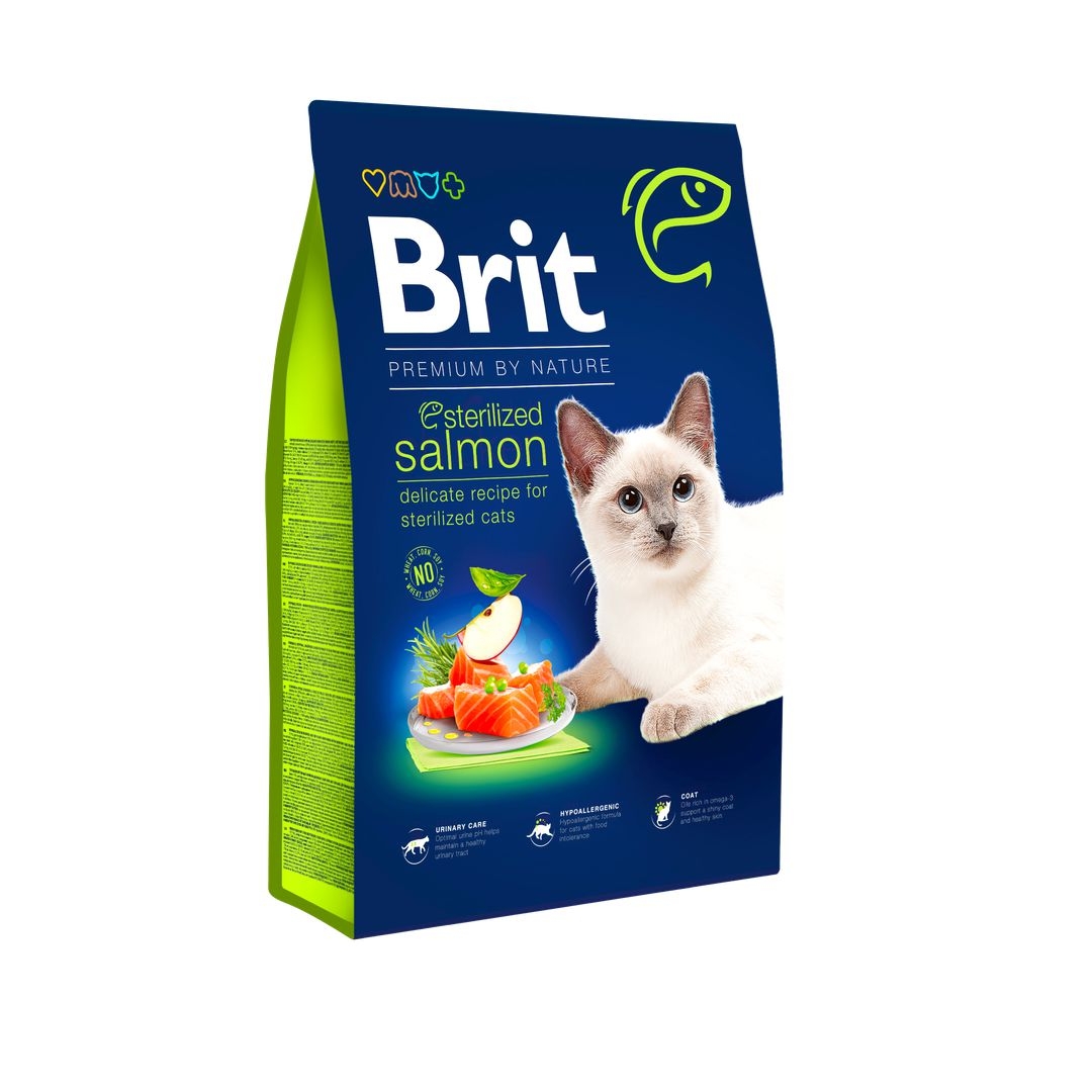Brit Premium by Nature Cat. Sterilized Salmon, 8 kg