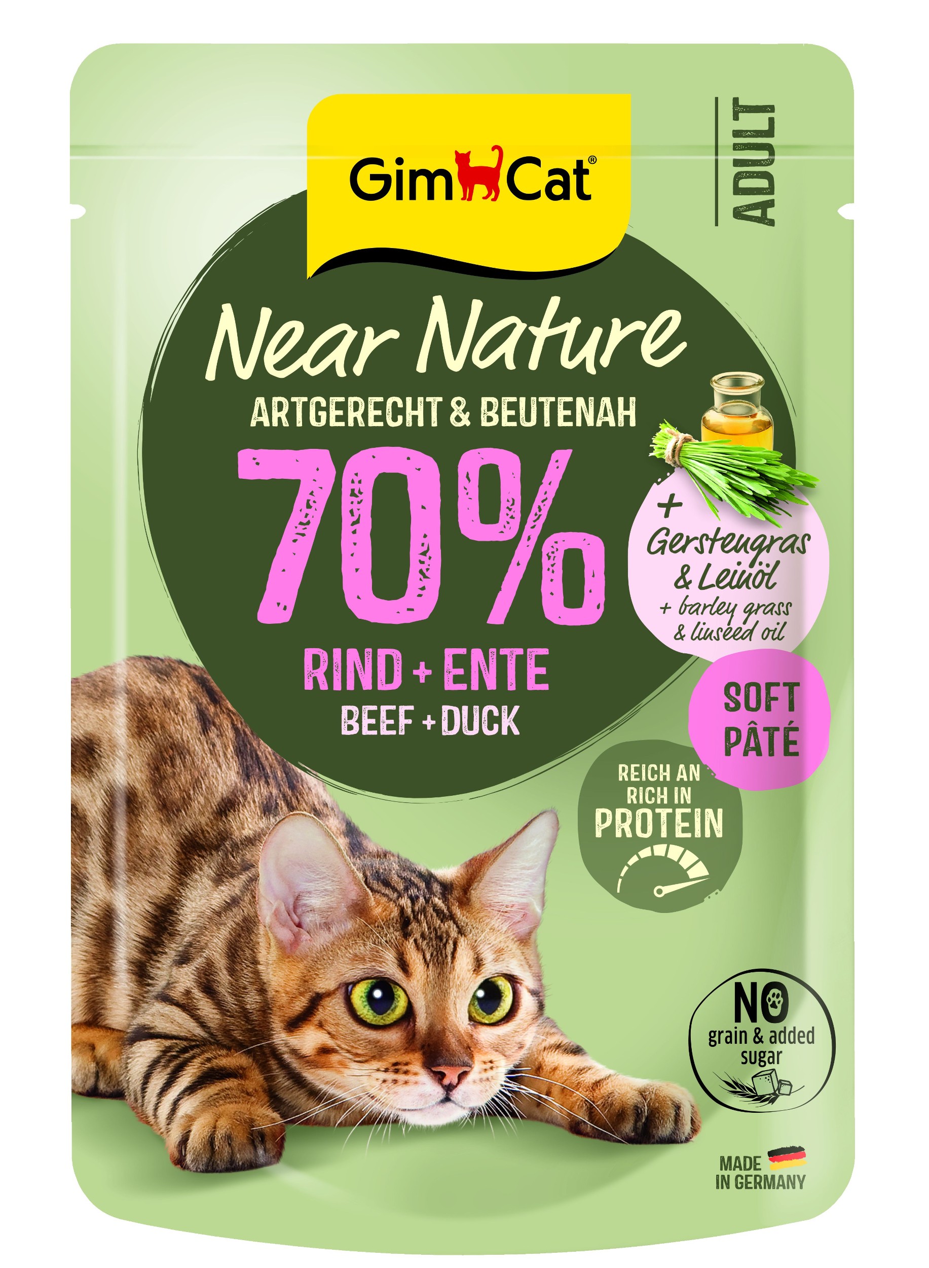 GimCat Near Nature kapsa hovězí a kachna 85g