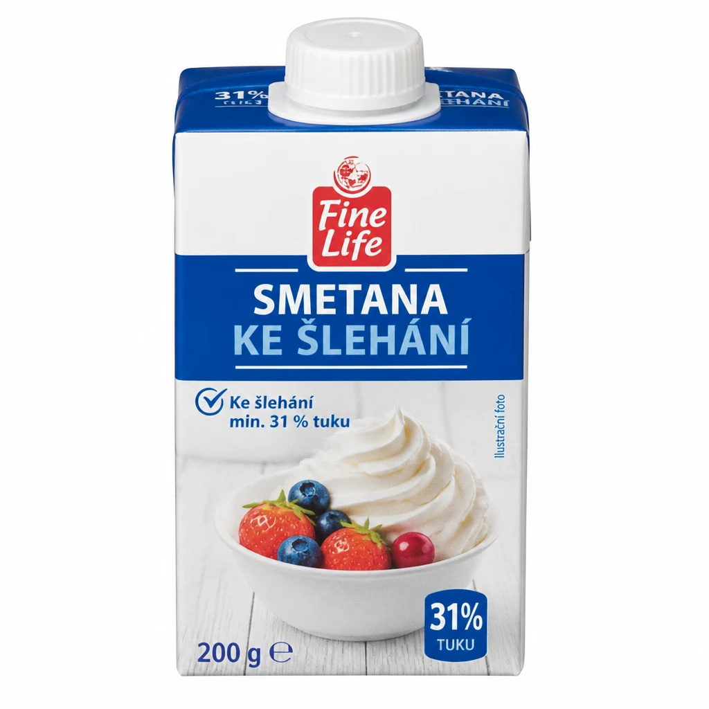 Fine Life Smetana ke šlehání 31 % chlaz. 10 x 200 g