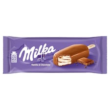 Milka Mražený krém s vanilkovou příchutí politý mléčnou čokoládou 90ml