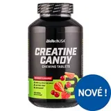 BioTechUSA Creatine Candy doplněk stravy žvýkací tablety s příchutí červeného bobulového ovoce 480g