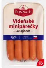 Ponnath Vídeňské minipárečky se sýrem