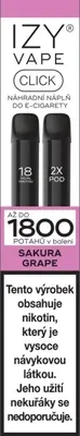 IZY VAPE CLICK 2x2ml Sakura Grape 18mg Black