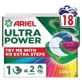 Ariel ULTRA POWER PODS, Kapsle Na Praní S Tekutým Pracím Prostředkem, 18 Praní, Color+