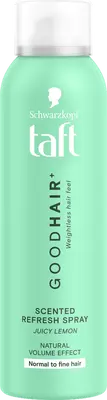 Schwarzkopf Taft Good Hair osvěžující sprej na zplihlé vlasy - zelená