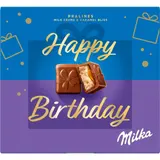 Milka Pralinky Happy Birthday bonboniéra, mléčný krém 114g