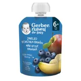 Gerber Natural Kapsička jablko, borůvka 6m+ 90g
