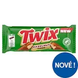 Twix Sušenka s karamelem máčená v mléčné čokoládě s příchutí lískových oříšků 2 x 23g (46g)